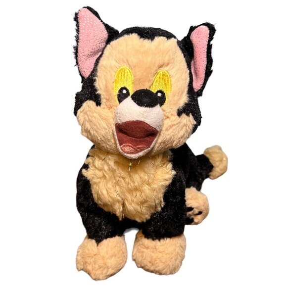 Disney Tote a Tail Pinocchio Figaro Kitty Cat Plush Stuffed Animal 7" Brown Tan - Picture 2 of 10